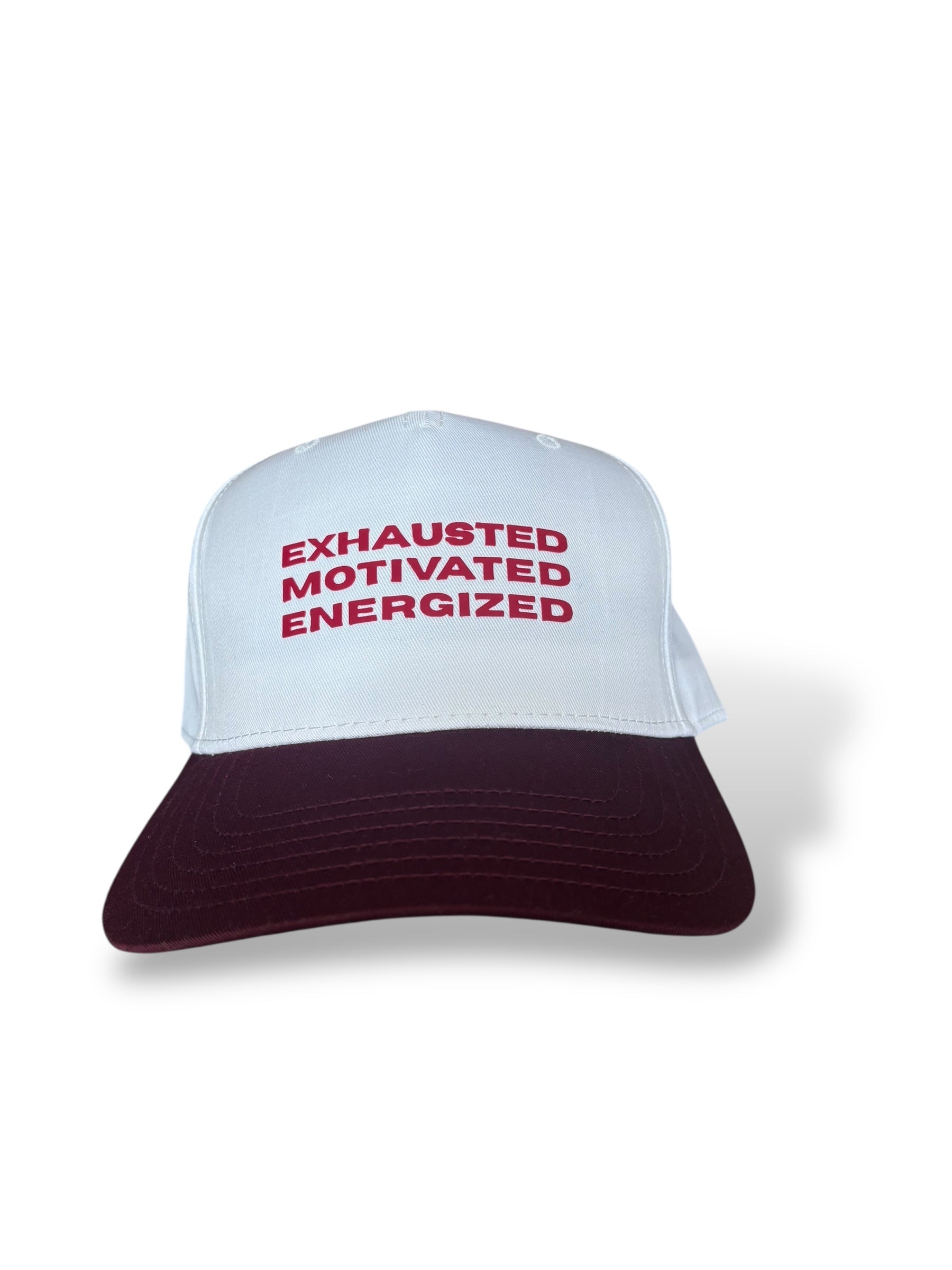 Maroon Exhausted,Motivated,Energized