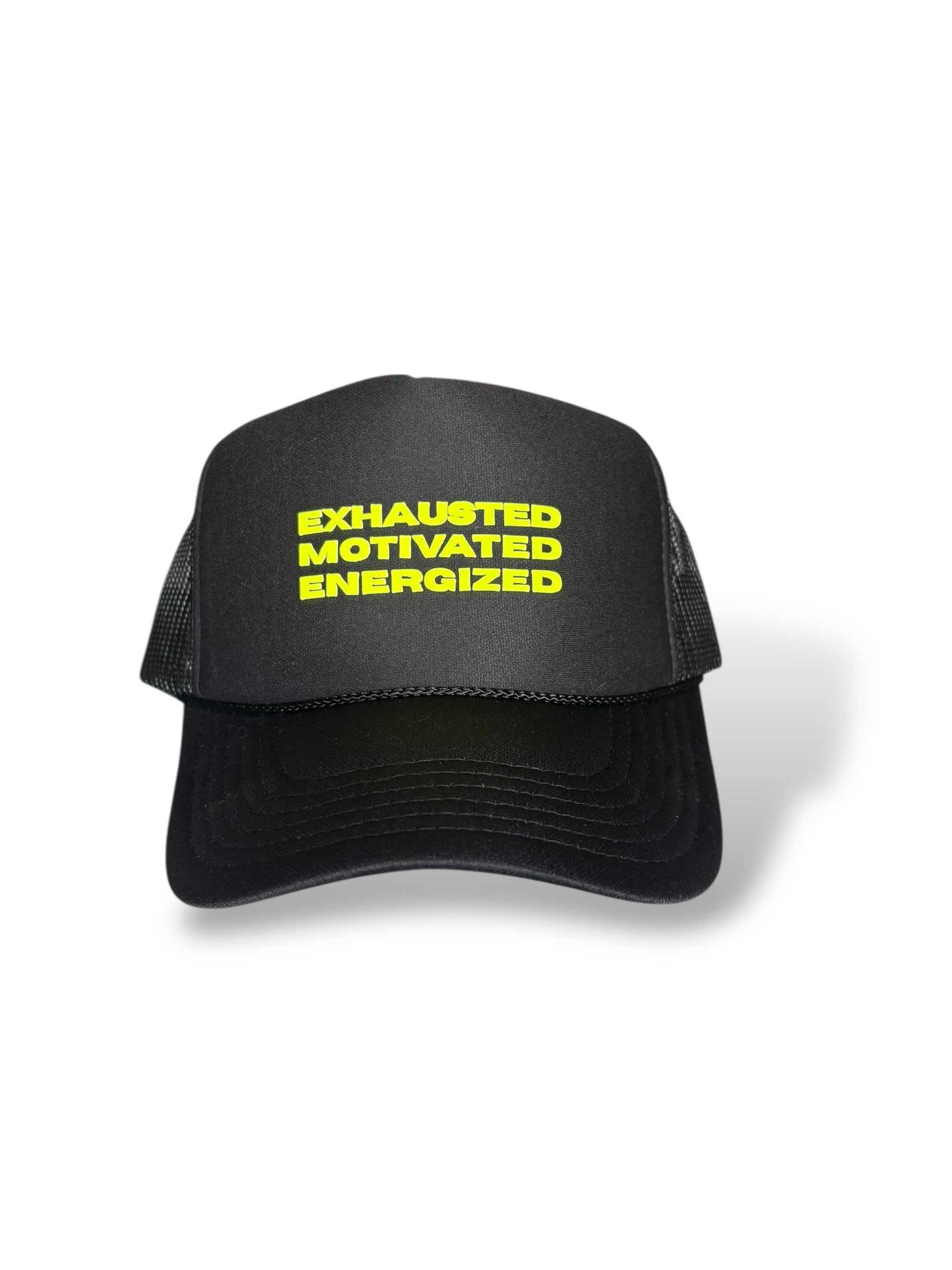 Black/Neon Exhausted,Motivated,Energized