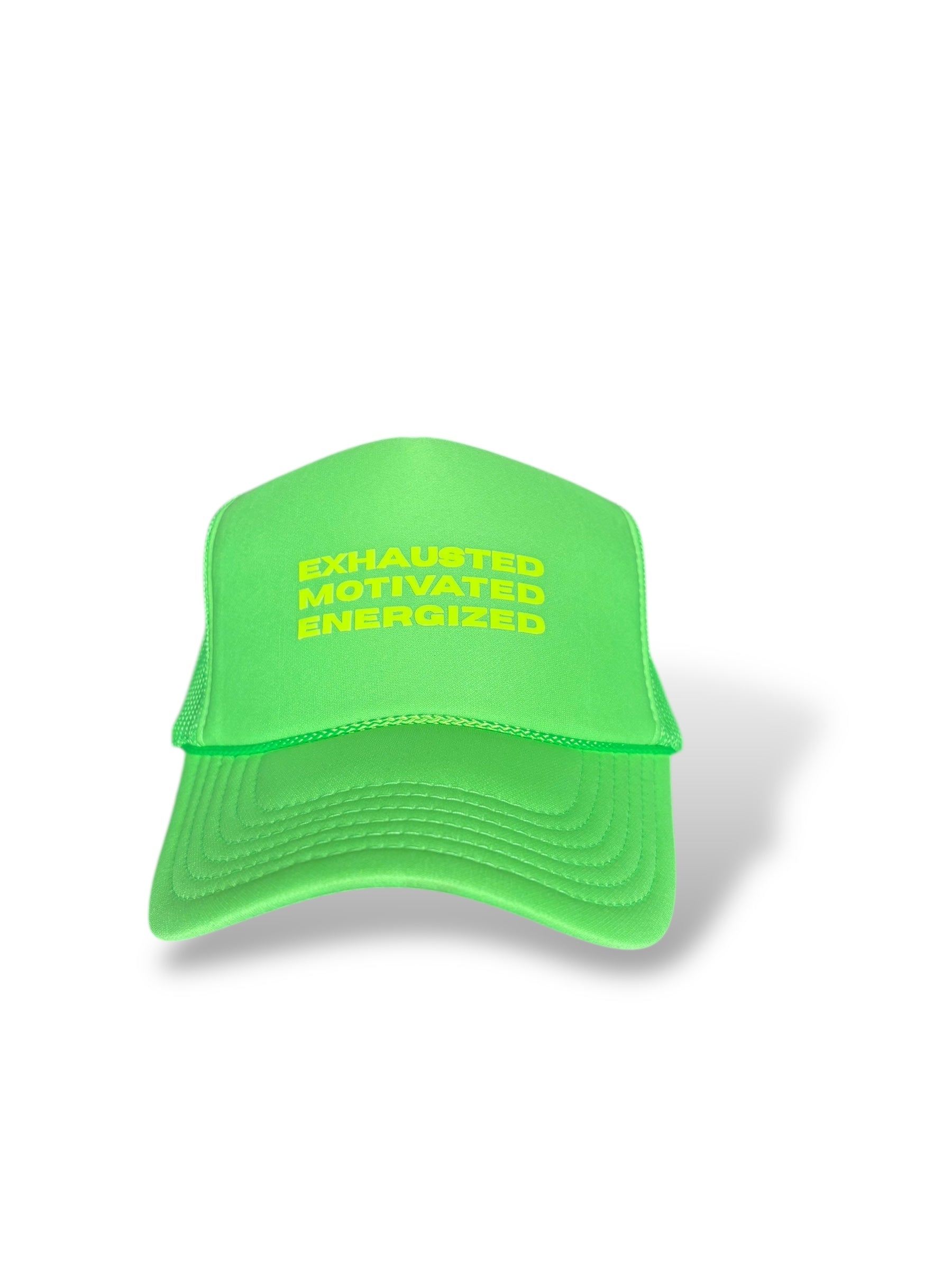 Neon Green Exhausted,Motivated,Energized